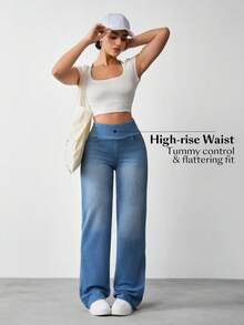 Flexra Tall Tall Black High Stretch Denim Jeans - Light Wash - View 5