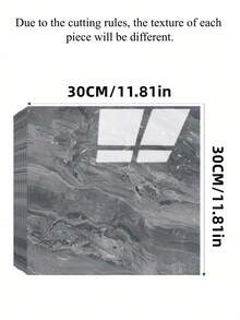 22 Pieces Marble Tile Stickers Peel And Stick Wallpaper Easy To Apply Remove Waterproof Oil Proof Heat Resistant Kitchen Bathroom Backsplash Countertop Home Renovation Self Adhesive Vinyl Wall Decor - multicolor - View 2