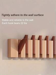 1 cái Giá treo áo khoác bằng gỗ tự nhiên 4 móc, gắn tường, tiết kiệm không gian, bền chắc, hình đàn piano, màu óc chó, thích hợp cho lối vào, phòng ngủ, phòng tắm, không gian nhỏ, dụng cụ sắp xếp nhà cửa, móc treo tường lưu trữ. - Nhiều màu - Xem 2