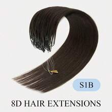 Extensiones de cabello humano con micro enlaces de cuentas nano 8D, de 16 a 22 pulgadas, 50 g/paquete, extensiones de cabello humano con micro enlaces, invisibles sin rastro, cabello humano liso, cuentas de silicona mini invisibles fáciles de instalar, sin costuras, textura de cabello liso natural, perfecto para alargar el cabello, alargamiento del cabello, apariencia natural del cabello - Multicolor - Ver 23