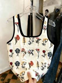 Franclia New Arrival Regular Fitted Women Tank Top - Multicolor - View 2