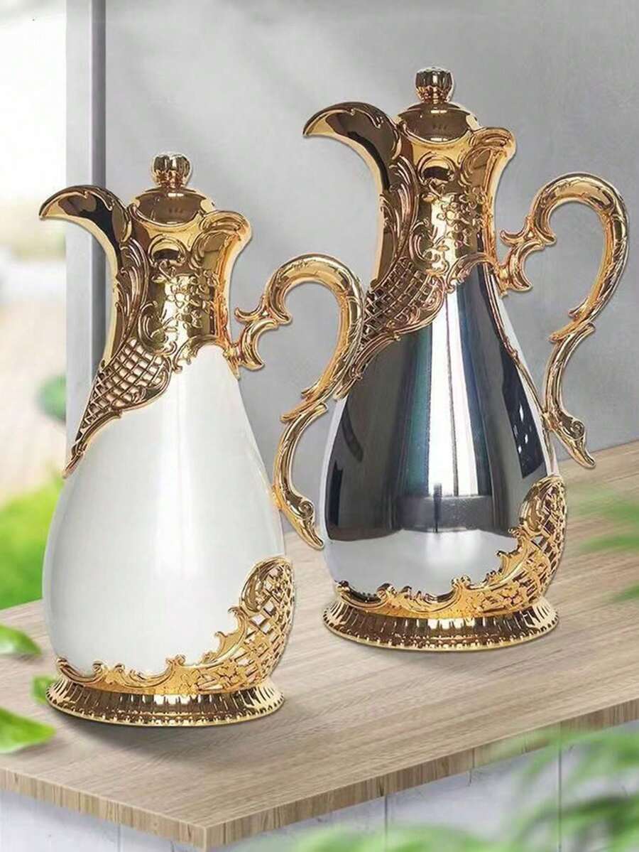 1 ấm đun nước giữ nhiệt gia dụng, bình giữ nhiệt bằng thủy tinh, bình hâm nóng thức ăn, bộ pha cà phê mới. - Nhiều màu - Xem 1