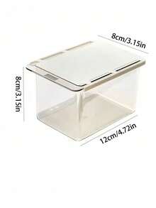 1/2/4 PCS Expandable Clear Simple Plastic Bathroom Mirror Cabinet Hidden Pull Out Drawer Style Cosmetic Organizer With Hanging Rack For Cotton Swabs Cotton Pads Lipstick - Transparent white - View 3