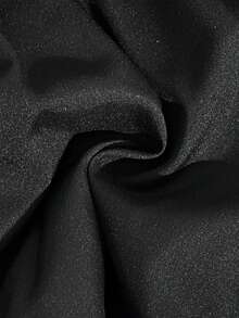 GlowEve Minissaia dupla em formato A com estampa floral texturizada, estilo romântico, elegante e francesa, perfeita para férias, encontros e trabalho. Ideal para a primavera/verão. - Preto - Ver 3