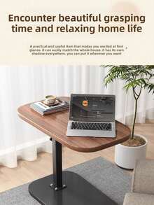 1PC Compact Adjustable Height Lift Top Side Table Mobile Rolling End Table Couch Sofa Coffee Table Small Nightstand Bedside Stand Simple Minimalist Furniture For Living Room Bedroom Space Saving - Multicolor - View 4