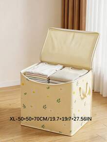 Large Capacity Foldable Storage Box With Handle, Suitable For Bedroom And Wardrobe; Cute Pattern Design Adds Fun To Home Organization; Woven Material Suitable For Seasonal Changes. - Multicolor - View 9
