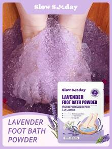 Slow Sunday Lavender Foot Bath Powder, Lavender, Hydrating Moisturizing Revitalizing Exfoliating Footcare, Good Choice For Wedding, Vacation, Beach, Travel EssentialsEaster Gifts, Suitable For Summer Foot Care - Hoa oải hương - Xem 1