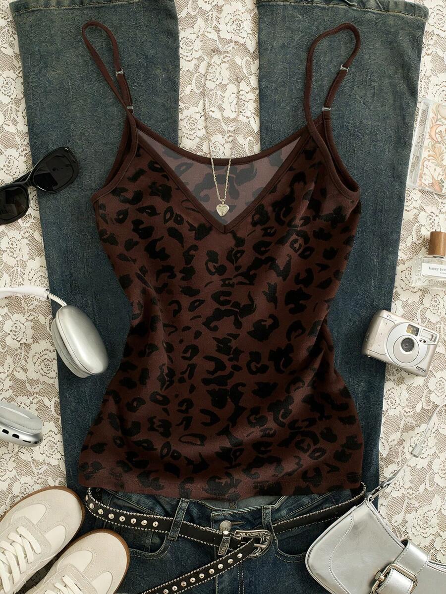 Glimmora Áo hai dây nữ in họa tiết toàn thân, kiểu dáng thường ngày, đa năng. - Nhiều màu - Xem 1