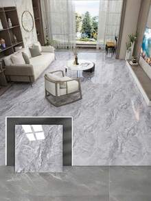 8 Tấm Giấy Dán Tường Gạch Sứ Vân Đá Mịn, Kích Thước 11.81in/11.81in 0.7㎡, Chống Thấm Nước, Chống Ẩm, Tấm Dán Tường 3D Tự Dính, Dùng Cho Phòng Tắm (Không Phải Gạch Thật) - Màu xám nhạt - Xem 6