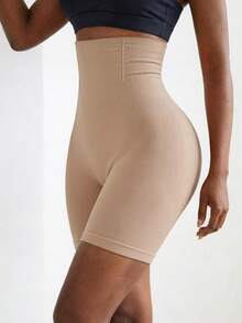 DAZY Solid Wideband Waist Shapewear Bottom - Khaki - View 6