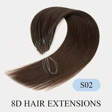Extensiones de cabello humano con micro enlaces de cuentas nano 8D, de 16 a 22 pulgadas, 50 g/paquete, extensiones de cabello humano con micro enlaces, invisibles sin rastro, cabello humano liso, cuentas de silicona mini invisibles fáciles de instalar, sin costuras, textura de cabello liso natural, perfecto para alargar el cabello, alargamiento del cabello, apariencia natural del cabello - Multicolor - Ver 20