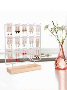 1 Giá trưng bày bông tai bằng gỗ, kệ đựng bông tai, hộp đựng đồ du lịch - Nhiều màu - Xem 1