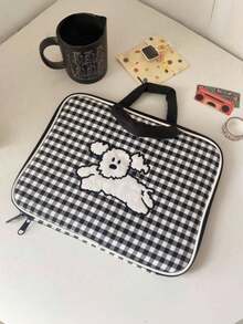 Checkerboard Check Cute Cartoon Laptop Storage Bag Waterproof Shockproof Lightweight Portable Travel Office School Notebook Carrying Case Inner Sleeve For 11 13 Inch - multicolor - View 22