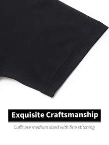 RISE LYT 男士运动T恤和背心 - 黑色 - 查看 4