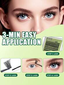 Miss Wink 120 Pezzi ciglie Finte Soffici e Sfrangiate, Estensioni ciglie Fai-da-Te con Curvatura D da 0,07 mm, Vassoio Misto da 8-16 mm per Trucco Occhi Naturale Effetto Occhio di Gatto, Regalo per Donne - D - Visualizzare 7