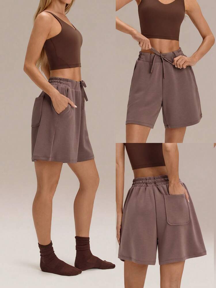 SoftCalm Modal Bermuda Adjustable Pocket Shorts Daily Casual Lounging Summer