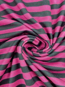 Lalippa Women's Casual Letter & Striped Print T-Shirt, Summer - Multicolor - View 4