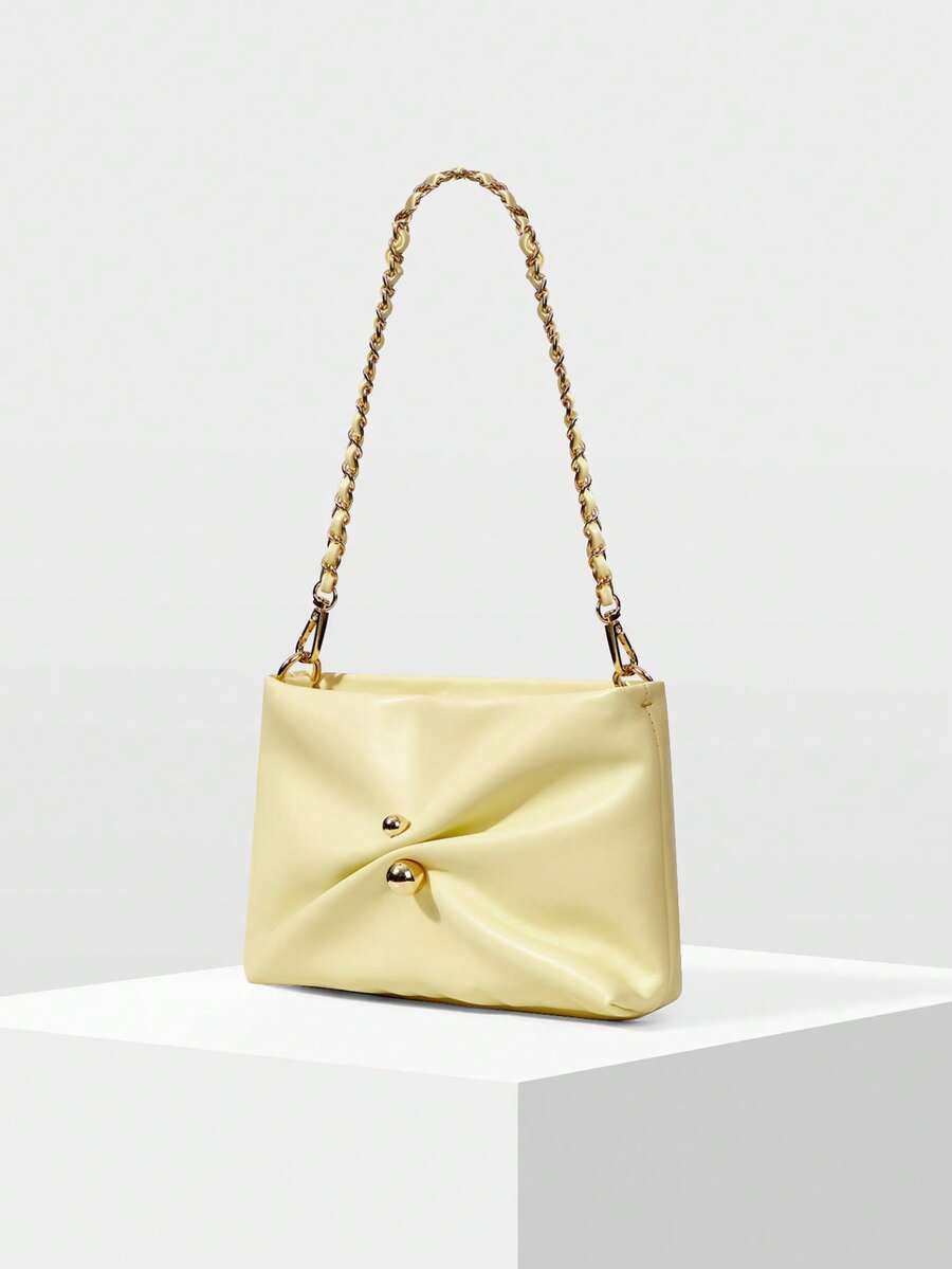 MOTF BOLSO DE CADENA DELICADO PARA MUJER - Amarillo claro - Ver 2