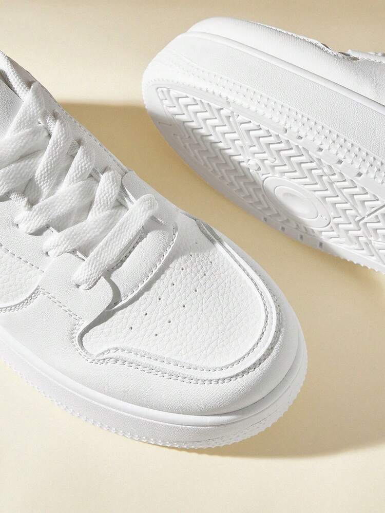 CUCCOO EASI Spring And Autumn Fashion Versatile Platform Front Lace-Up Women's Casual Shoes Little White Shoes