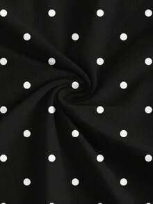 SHEIN MOD 女士休闲简约黑色波点印花背心 - 彩色 - 查看 8