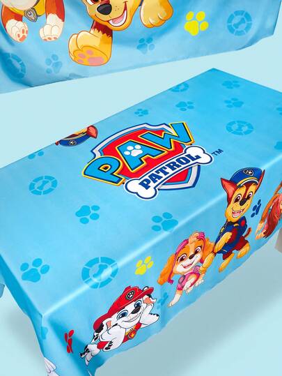 SHEIN | PAW Patrol 1 chiếc khăn trải bàn in hình hoạt hình chú chó, thích hợp cho tiệc sinh nhật hoặc lễ hội, chất liệu dày dặn, có thể giặt được, nhiều kích cỡ để lựa chọn.
