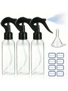 3pcs Spray Bottle Set/Color Optional, 100ml Small Transparent Empty Spray Bottle, Travel Size Liquid Sprayer Suitable For Cosmetics, Cleaning And Personal Care (Style Random) - Multicolor - View 3