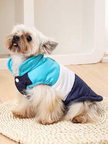 Warm & Comfortable Dog Winter Jacket, Thick Dog Coat With Buttons, Suitable For Short Trips And Walking, Fits Small To Medium Dogs - Multicolor - View 6