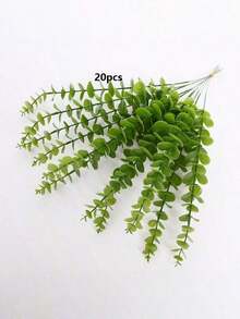 SHEIN 20片人造桉树叶，单片桉树装饰，适用于家居装饰、桌面摆设、酒店装饰、橱窗展示、走廊、婚礼仪式、人造绿植叶片、情人节礼物、蛋糕装饰、糖果盒、生日派对装饰、婚礼花环、家居装饰、餐厅、卧室、窗台装饰、情人节、新年装饰、户外花园、返校季等场合。 - 墨綠色 - 查看 7