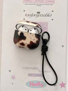 Ốp lưng tương thích với Apple Pro 2 3 4, họa tiết da bò, vân đá cẩm thạch, chất liệu TPU chống sốc, kèm móc khóa và dây đeo, phù hợp cho nam và nữ. - màu đen - Xem 2