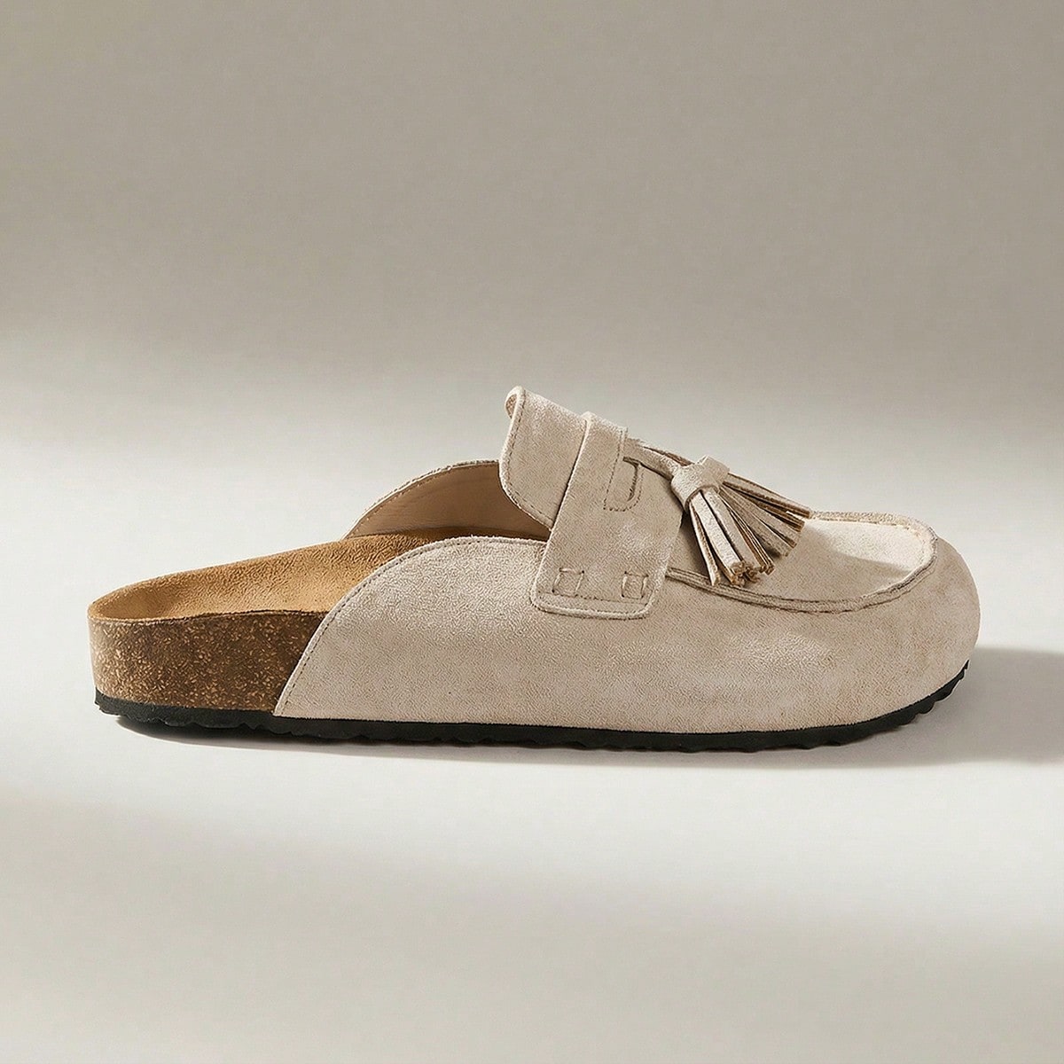 Mules casuales con diseño de borlas para mujer