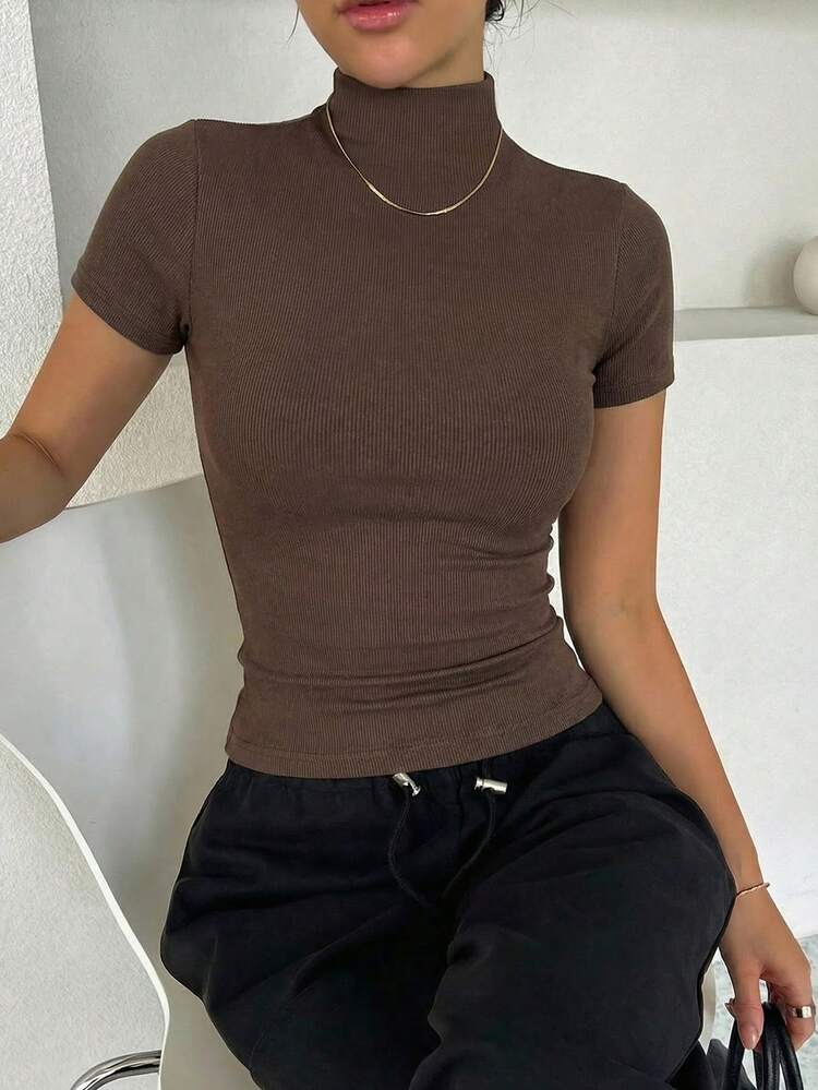 Women's Turtleneck Fitted Casual Camisole