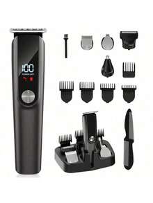 Teckwe 男士电动剃须刀套装，带胡须修剪器，适用于鼻毛、胡须、身体和面部毛发，是理想的圣诞节和生日礼物（600mAh 双芯系列电池） - 均碼 - 查看 2