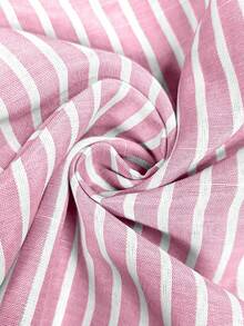 SHEIN LUNE 大码梭织面料 - 休闲度假夏季女式衬衫 - 粉色 - 查看 4