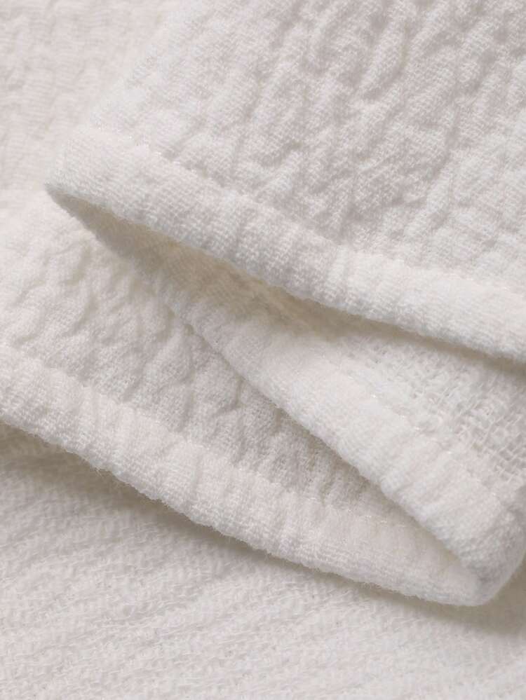 Beach Holiday Outfit Easter Vacation Summer 100% Cotton White Sleeveless Tie Front Round Neck Casual Tank Top For Women