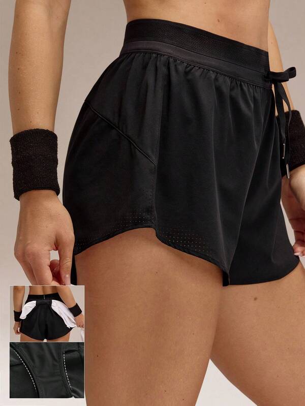 GLOWMODE Quần short thể thao VitalSwift Sunny Sprint 2.5'' nhẹ, nhanh khô, khử mùi, xẻ tà bên hông, cạp trung bình, có thể treo để cất giữ, thích hợp cho chạy bộ, tập luyện, tập gym.