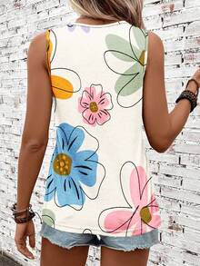 EMERY ROSE 女士休闲印花圆领日常上衣 - 彩色 - 查看 2