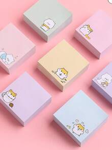 1pc Cartoon Graphic Random Sticky Note Back To Office - Multicolor - View 4
