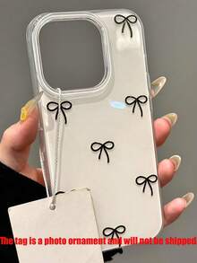 Cute Sparkling Case For 17 Pro Max, 16, 15, 14 Plus, 13, 12, 11 - Luxury Glitter Soft Silicone Cover - Bow - View 4