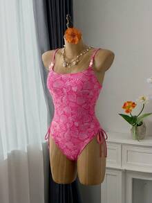 Swim Mod Bộ sưu tập đồ bơi nữ mới 2026SS cho kỳ nghỉ, hẹn hò, phong cách miền Tây, du thuyền, bãi biển, đảo, du lịch đường bộ, mọi mùa, lễ hội âm nhạc, kỳ nghỉ Boho, kỳ nghỉ Bohemian, mùa thu thư giãn, phong cách Boho Y2K thanh lịch cổ điển thường ngày, đồ bơi một mảnh in hình vỏ sò thời trang dây mảnh màu hồng cho nữ, đồ bơi Zestiva màu hồng, đồ bơi nữ, đồ bơi một mảnh cho nữ, trang phục bơi cho nữ. - Hồng - Xem 14