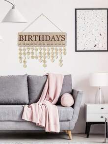 1 Set Wooden Family Birthday Reminder Board Wall Mounted With Labels Calendar Display Stand For Home Classroom Office Birthday Gift Mom Teacher Grandmother - Multicolor - View 6