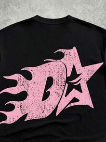 Manfinity ZONE917 Men's Minimalist Printed Round Neck Short Sleeve T-Shirt And Shorts Set - Multicolor - View 7