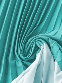 SHEIN LUNE Đầm hai dây dáng rộng phối màu tương phản dành cho nữ. - Màu xanh lam - Xem 4