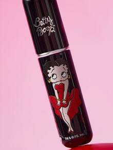 Betty Boop x SHEIN Botella rociadora rellenable de 5 ml/0,2 oz con bomba de llenado automático por la parte inferior, botella de perfume reutilizable, botella cosmética mini portátil con ventana, adecuada para viajes y transporte en avión, adecuada para damas, cereza, linda, ideas de regalo, fiestas, vacaciones, Día de San Valentín - Blanco y Negro - Ver 7
