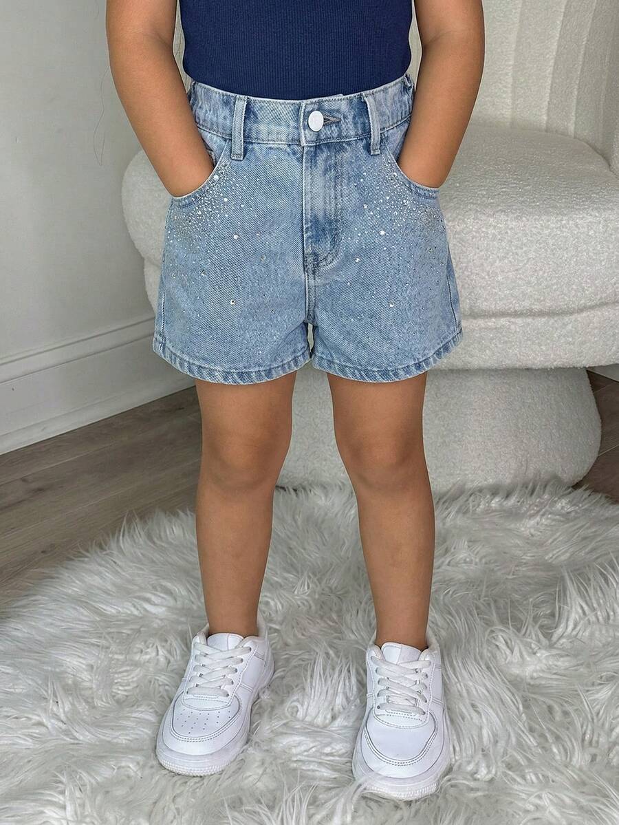 DAZY Tween Girls Denim Shorts Summer - Light Wash - View 1