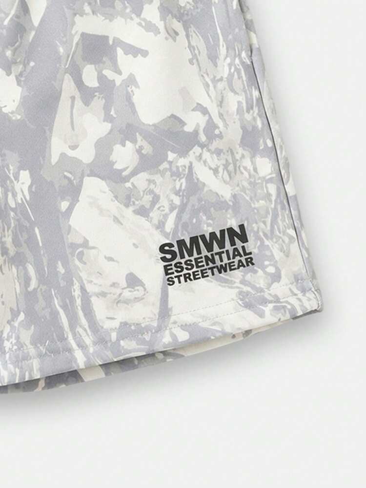 Marble Camouflage T-Shirt And Shorts Set