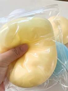 1个10厘米流体慢回弹泥浆感麻糬挤压玩具，缓解压力巨型球，生日圣诞礼物，桌面装饰，玩具，趣味小玩意 - 彩色 - 查看 6