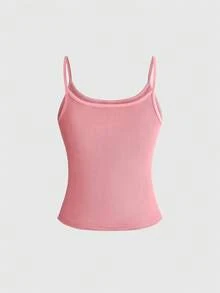 ROMWE Avant Sequin Butterfly Print Vacation Party Y2K Beach Summer Sexy Camisole For Women - Baby Pink - View 4