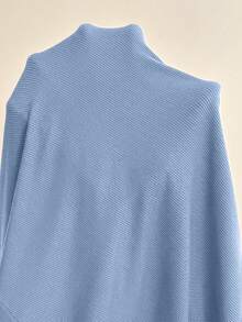 SHEIN Vestido de embarazo de unicolor con tirantes finos, ajustado y fruncido, de alta elasticidad y sin mangas - Celeste - Ver 6