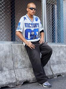 EVRINFINITE 1件 Hearty Haven 休闲宽松美式街头风男士牛仔裤 - 黑色 - 查看 8