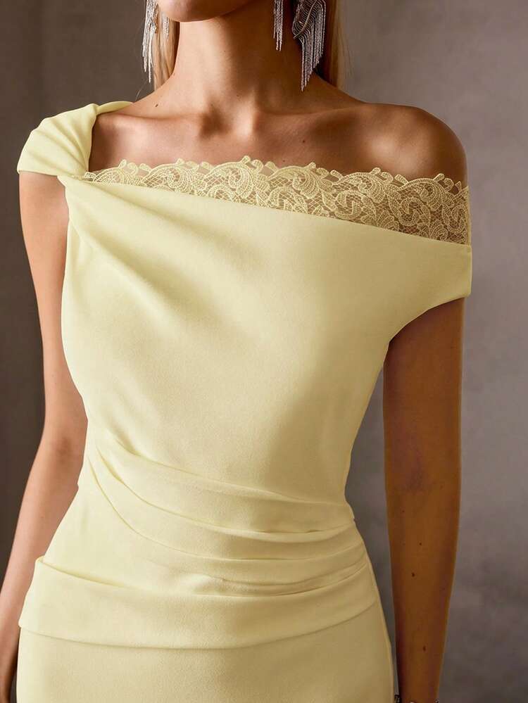 MOTF Soiréza ELEGANT CONTRAST LACE FORMAL DRESS, SPRING/SUMMER